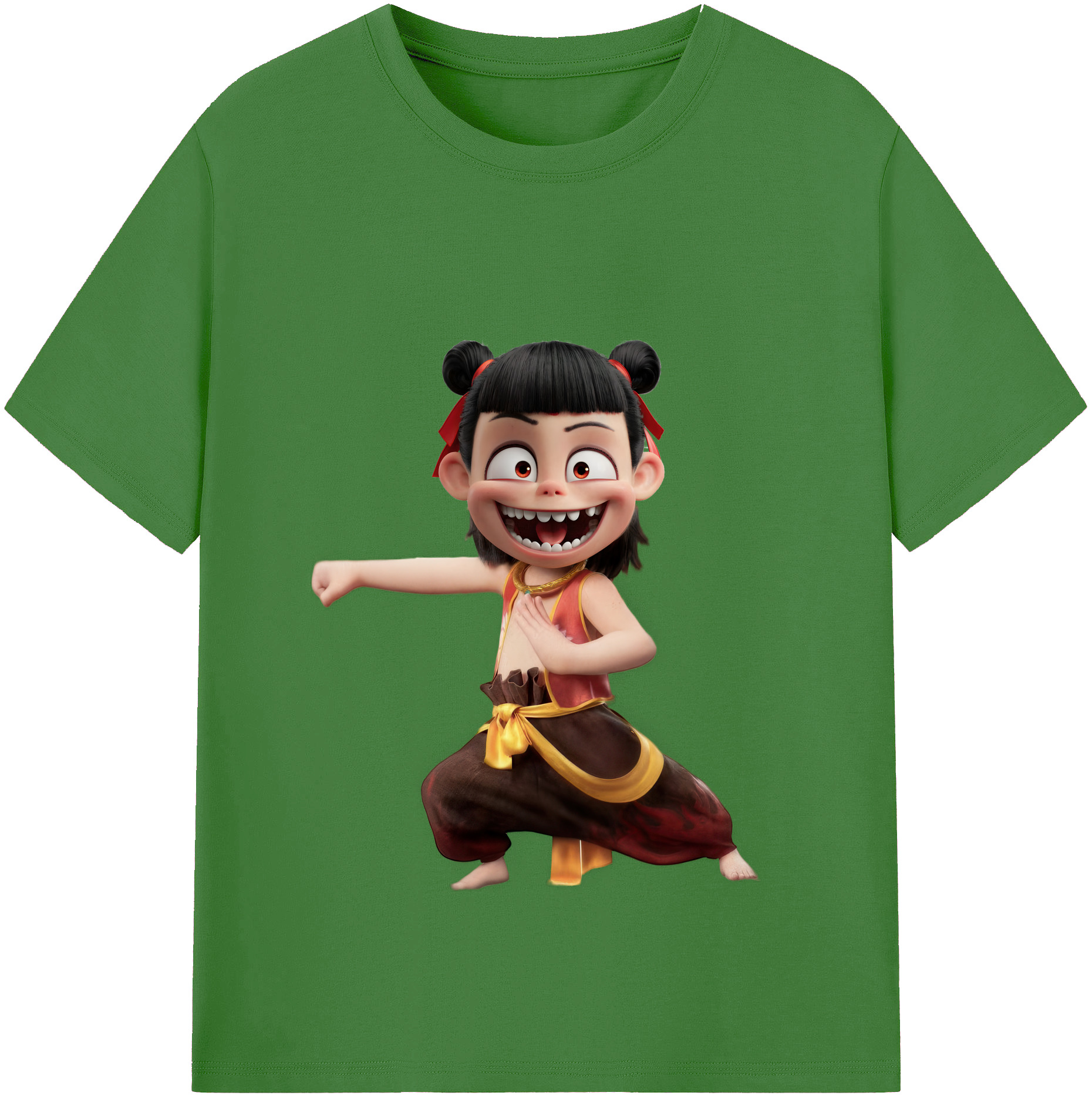 （画像用） Ne Zha 2 ナタ 魔童の大暴れ レディースカジュアルプリントTシャツ（綿100％）